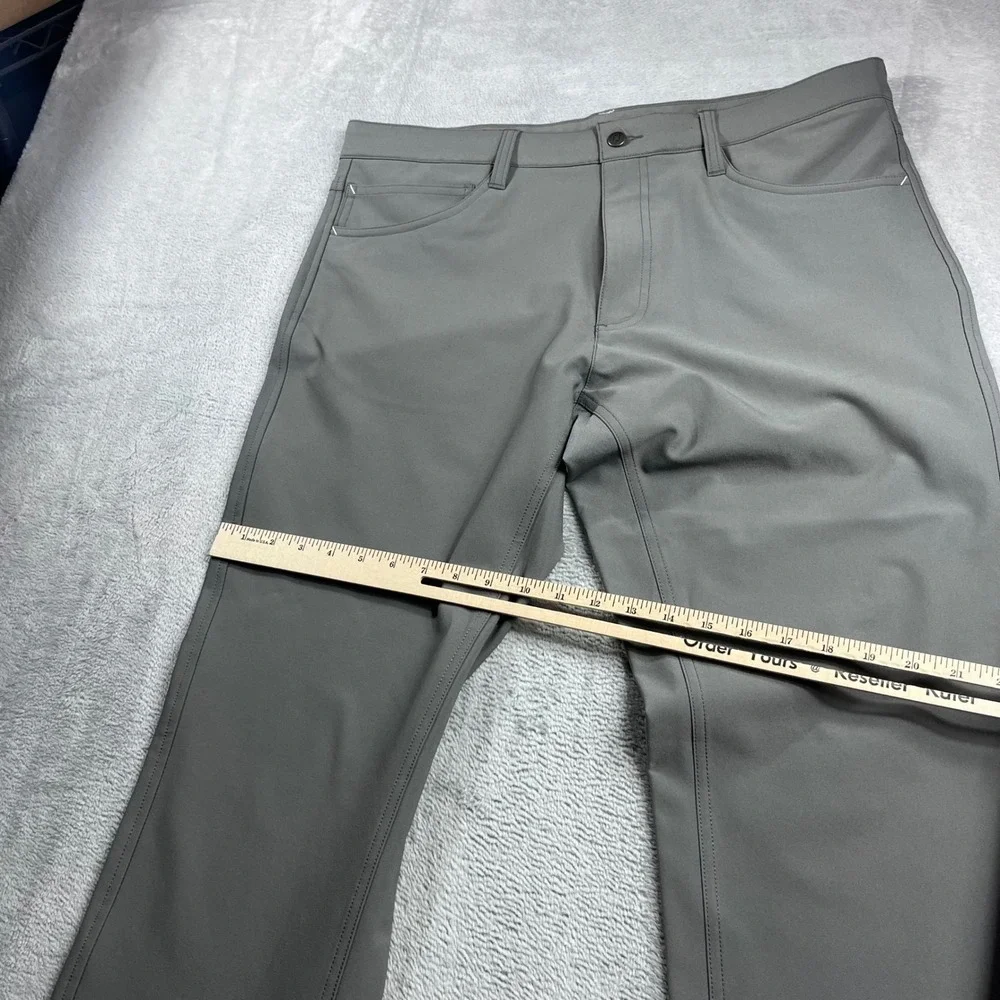 FootJoy Mens Athletic Fit Golf Pants Gray‎ 5-Pocket Stretch W35 L34